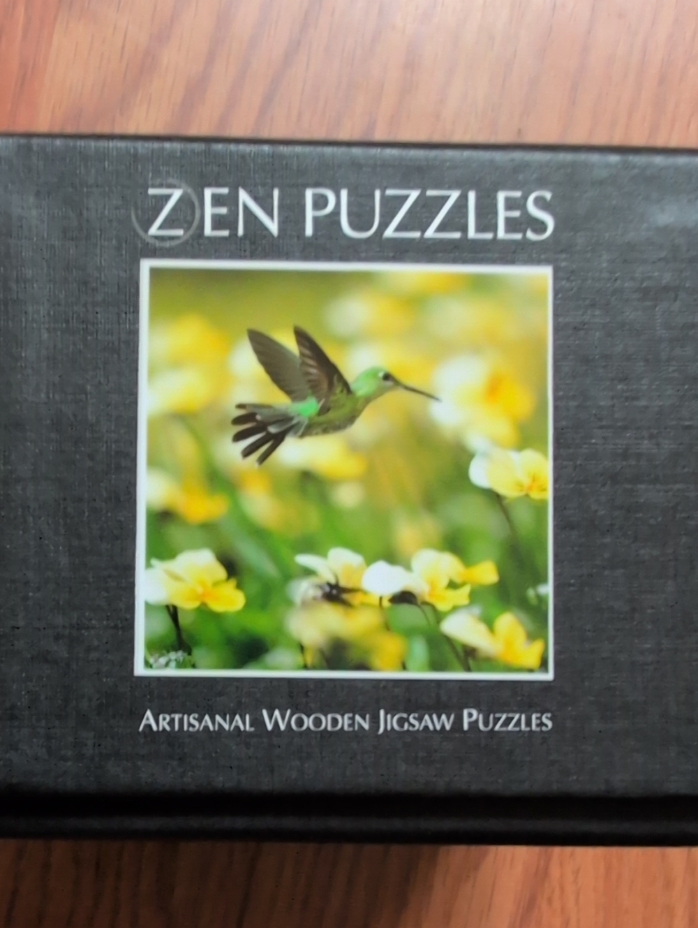 Green Hummingbird Artisanal Wooden Jigsaw Puzzle